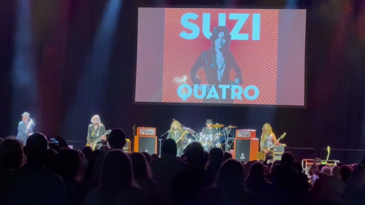 Suzi Quatro performs "Devil Gate Drive" at the BECC, Brisbane, Australia, on November 4, 2025.