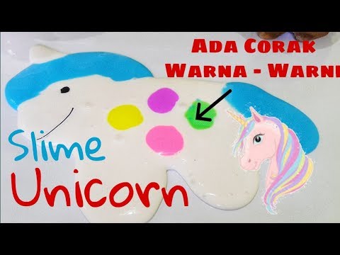 Cara Membuat Slime Unicorn Rainbow - Unicorn Putih