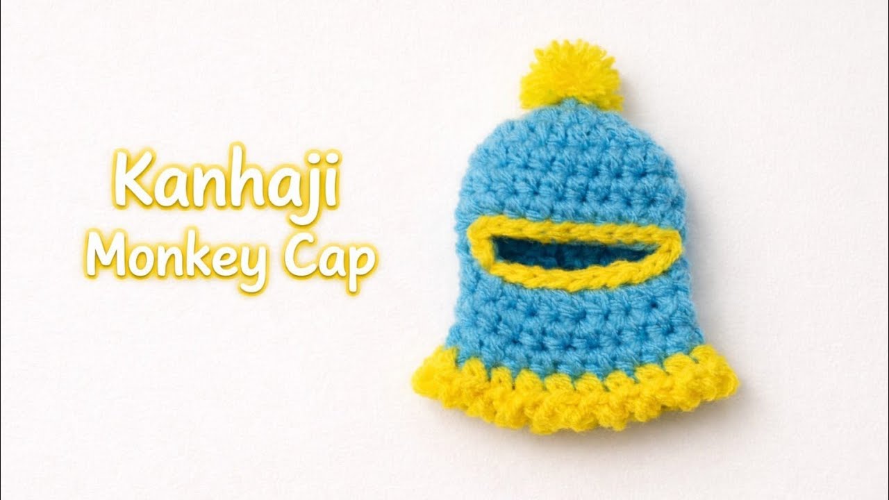 How to Crochet Monkey Cap for Kanhaji | winter cap tutorial 