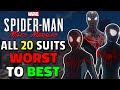 ALL 20 Spider Man: Miles Morales Suits Ranked WORST TO BEST! | PlayStation 5