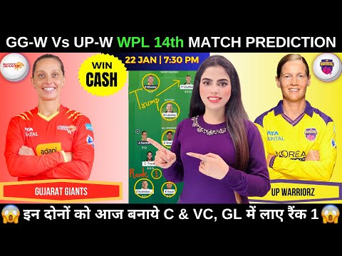 GG W Vs UP W Today Match Prediction GG W Vs UPW W Dream11 Prediction WPL 2026 14th Match 