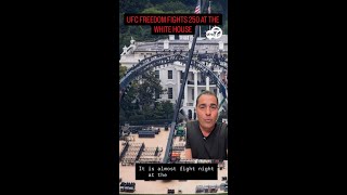 Construction visible at the White House for upcoming Freedom250 UFC fight