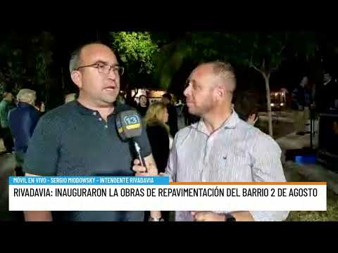 Rivadavia: 2 de Agosto Neighborhood repaving works inaugurated