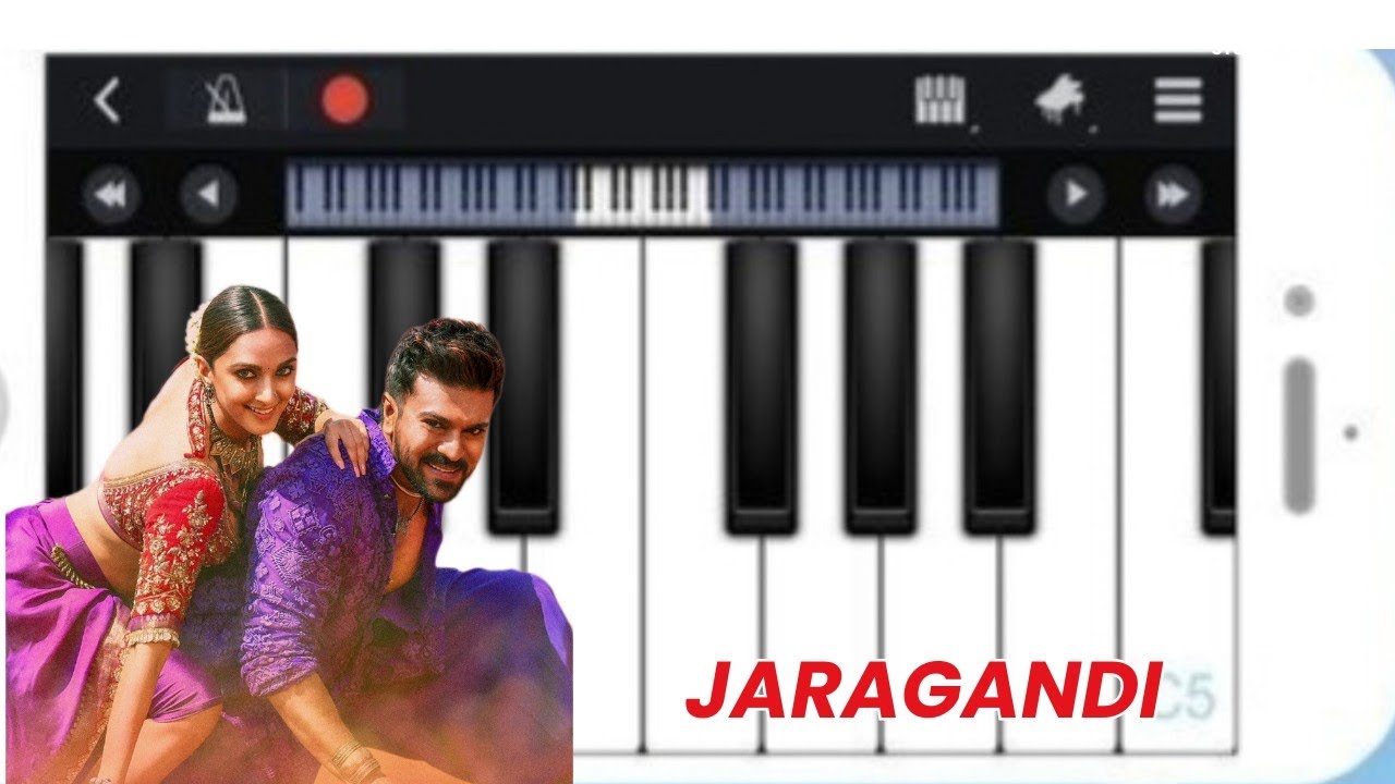Jaragandi jaragandi song easy piano tutorial game changer songs