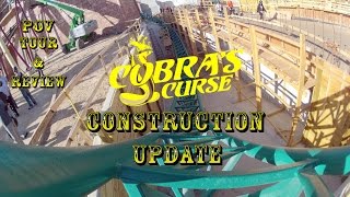 Busch Gardens Tampa Cobra's Curse Construction Update 2.17.16 POV TOUR, TRAIN REVEAL, INTERVIEWS!