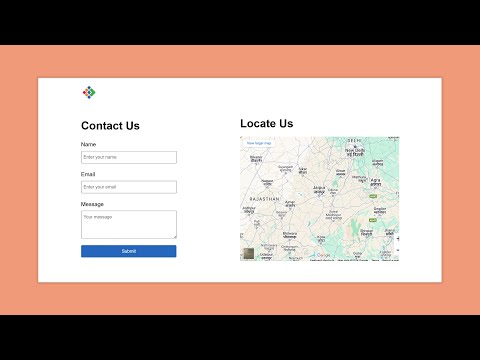 contact form with google map using html and css | html css tutorial