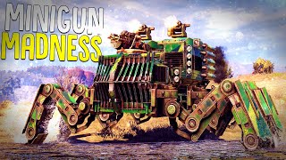 I Built A Devastating Minigun Spider Tank - Vehicle Builds & PvP Battles - Crossout Gameplay screenshot 2