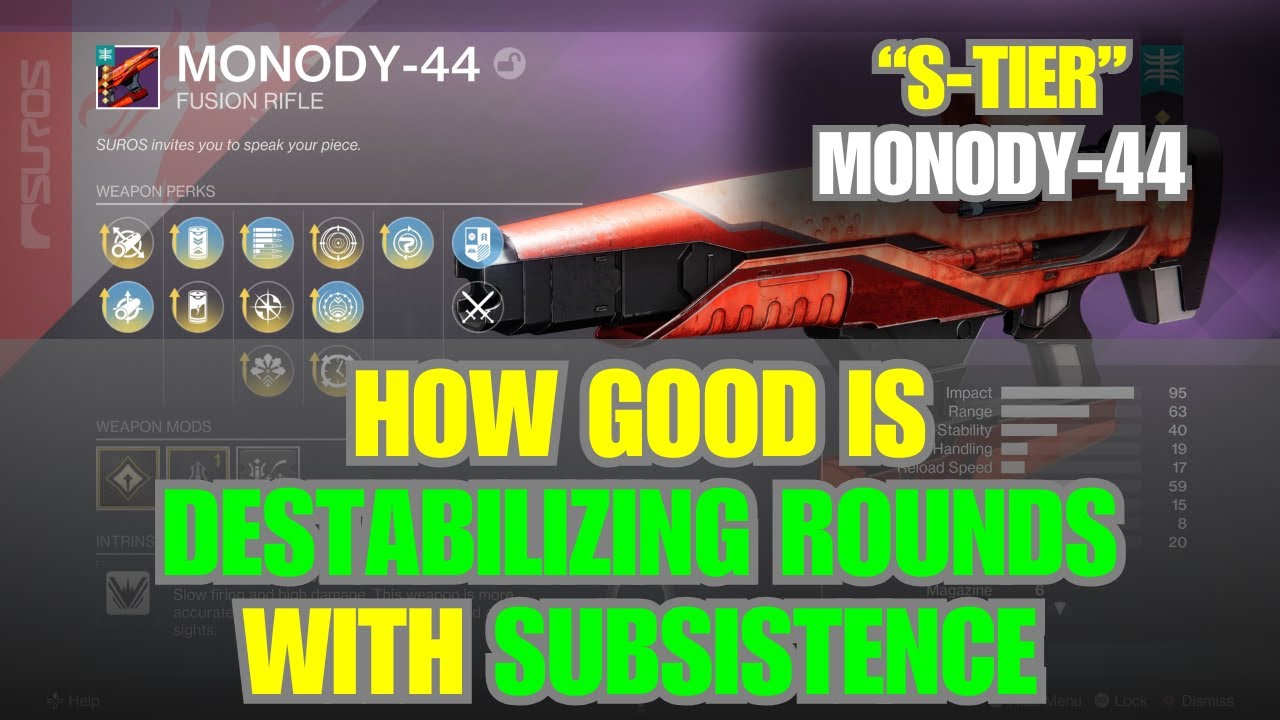 Testing an "S-TIER" MONODY-44 void fusion rifle - Destiny 2