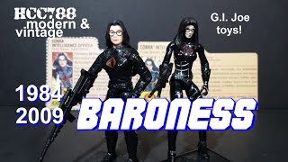 HCC788 モダン & ヴィンテージ - 1984/2009 BARONESS - G.I. Joe おもちゃ比較!