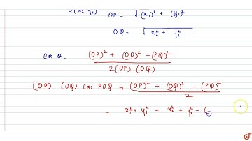 If O be the origin and if `P(x_1, y_1) and P_2 (x_2, y_2)` are two points, the `OP_1 (OP_2) CO