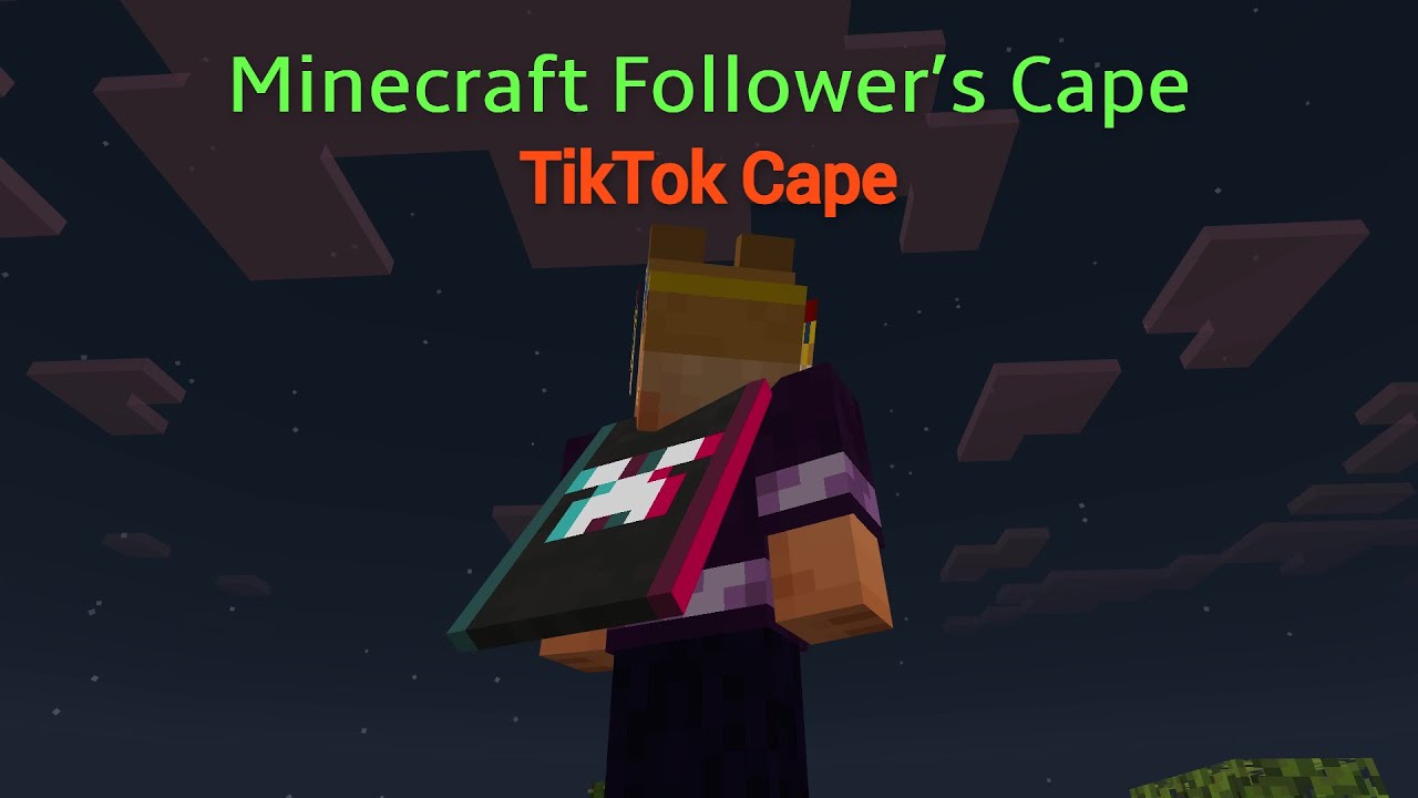 Followers Cape (TikTok Cape) Showcase – Minecraft Java & Bedrock