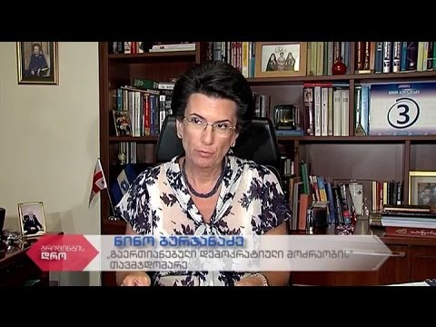 \"გაერთიანებული დემოკრატიული მოძრაობის\" ლიდერის ნინო ბურჯანაძის ბრიფინგი