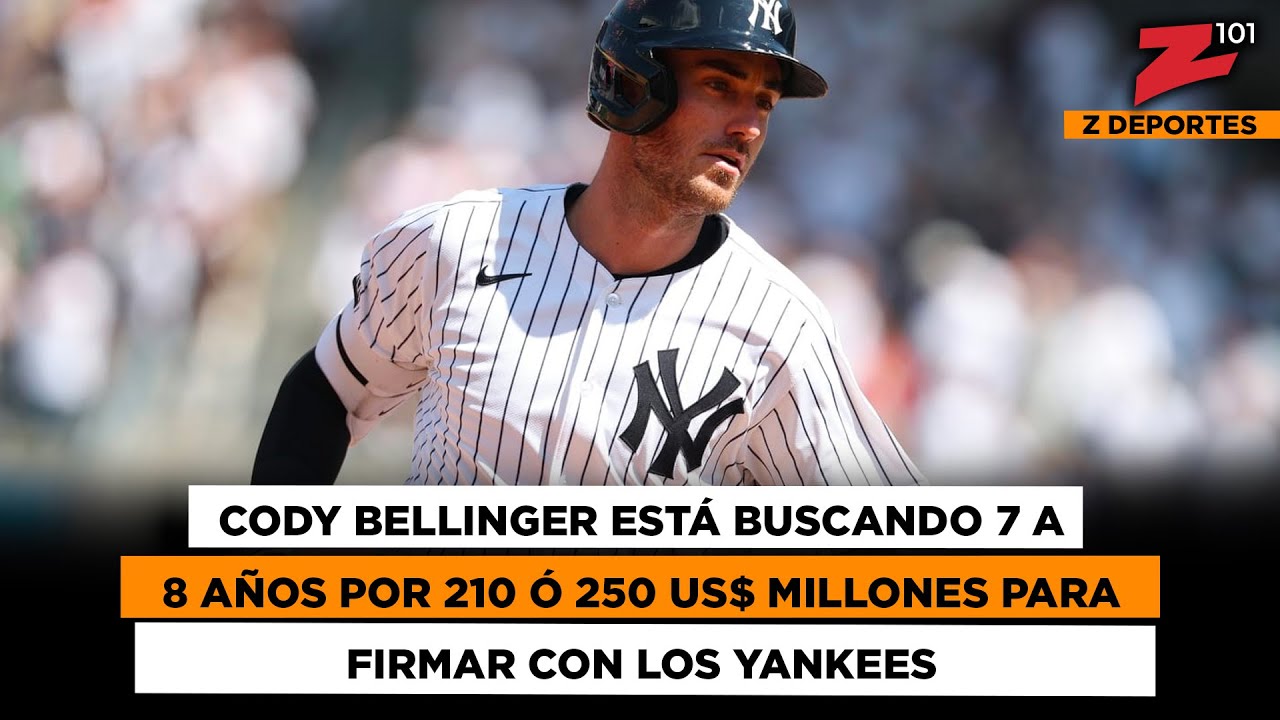 Cody Bellinger está buscando 7 a 8 años por 210 ó 250 US$ millones para firmar con los Yankees