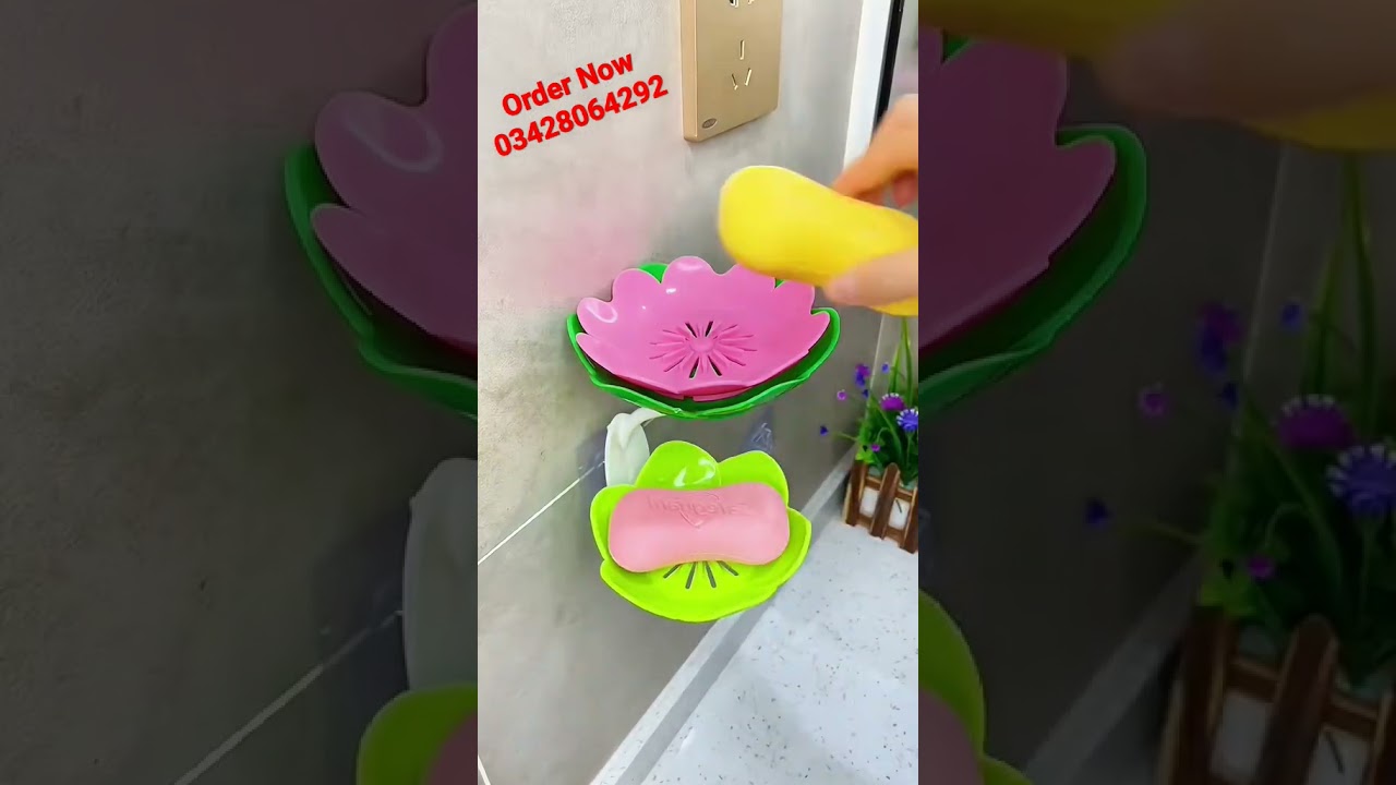 Double Layer Flower Self Adhesive Soap Tray (Mix/Random color)