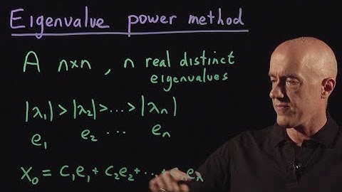 Eigenvalue Power Method | Lecture 30 | Numerical Methods for Engineers