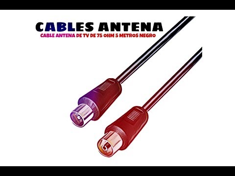 Video de Cable antena de TV de 75 Ohm 5 M Negro