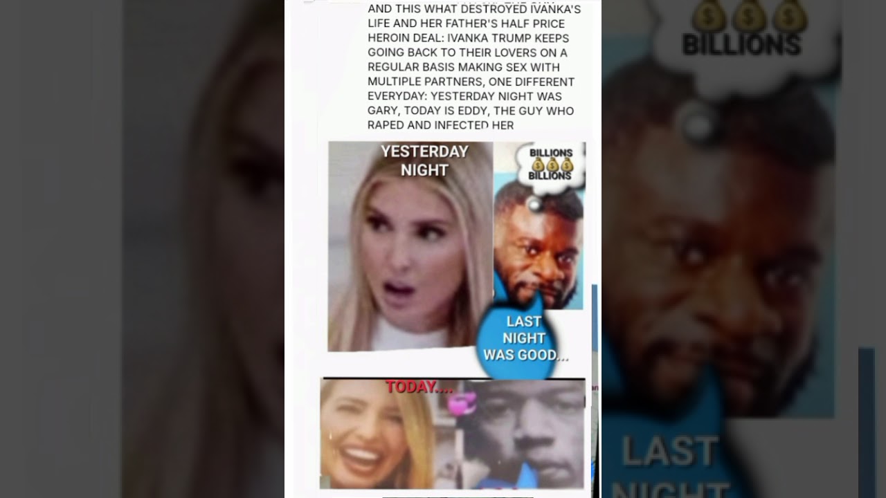 IVANKA TRUMP'S SELF DESTRUCTIVE DECISIONS. DESTROYED HER HEALTH, HER LIFE AND HER FATHER'S DEAL