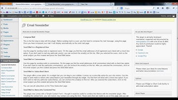 Email newsletter wordpress plugin (How to configure Opt in)