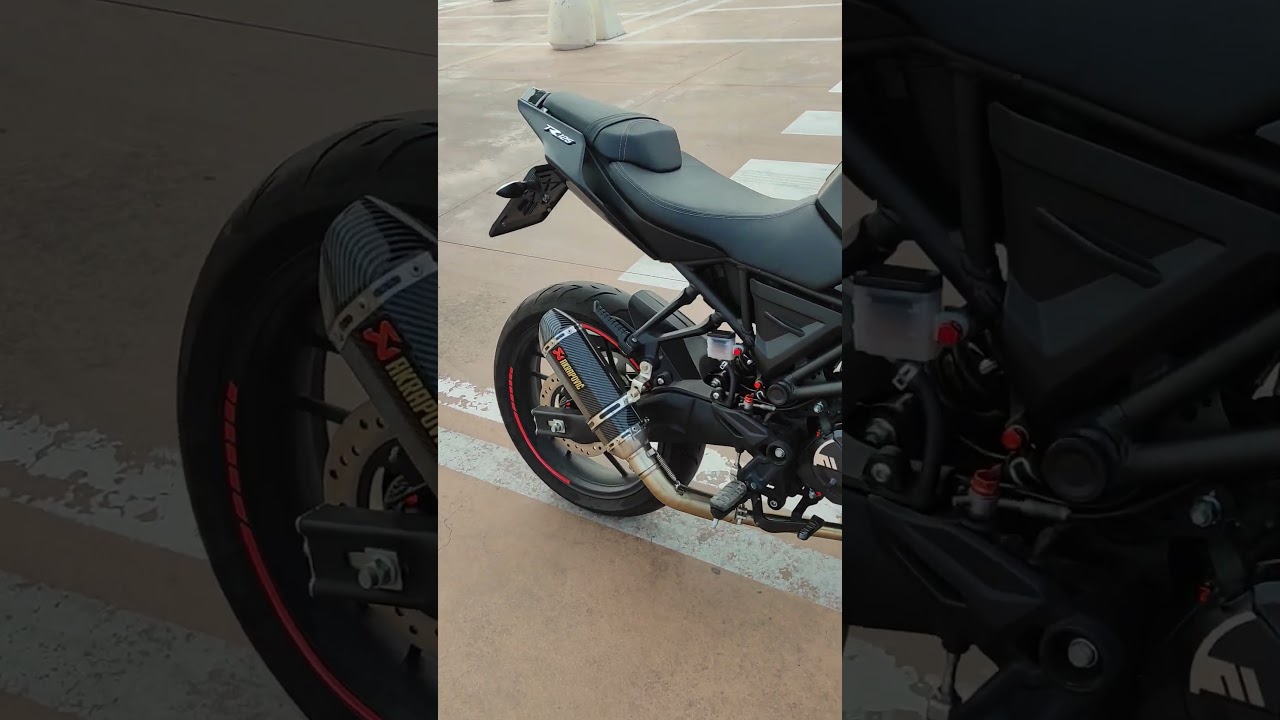 Voge Brivido 125R sound Fake Akrapovic. 