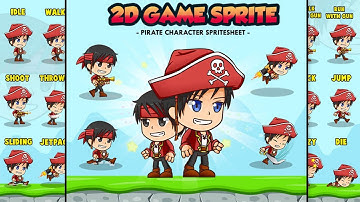 Reskin Factory - Pirate Jacko ( 2D Mobile Game Character Sprites )