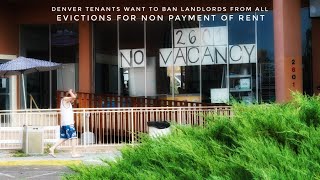 Denver Tenants Want To Ban Landlords From All Evictions For Nonpayment Of Rent