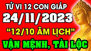 Tử vi hàng ngày 12 con giáp ngày 24/11/2023: Xem Vận Mệnh, Tài Lộc, Sự Nghiệp, Tình Duyên, Sức Khỏe