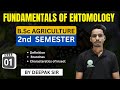 Fundamentals of Entomology | B.Sc Ag 2nd Semester | Definition, Branches & Characters of Insects