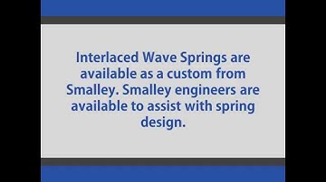 Interlaced Wave Springs
