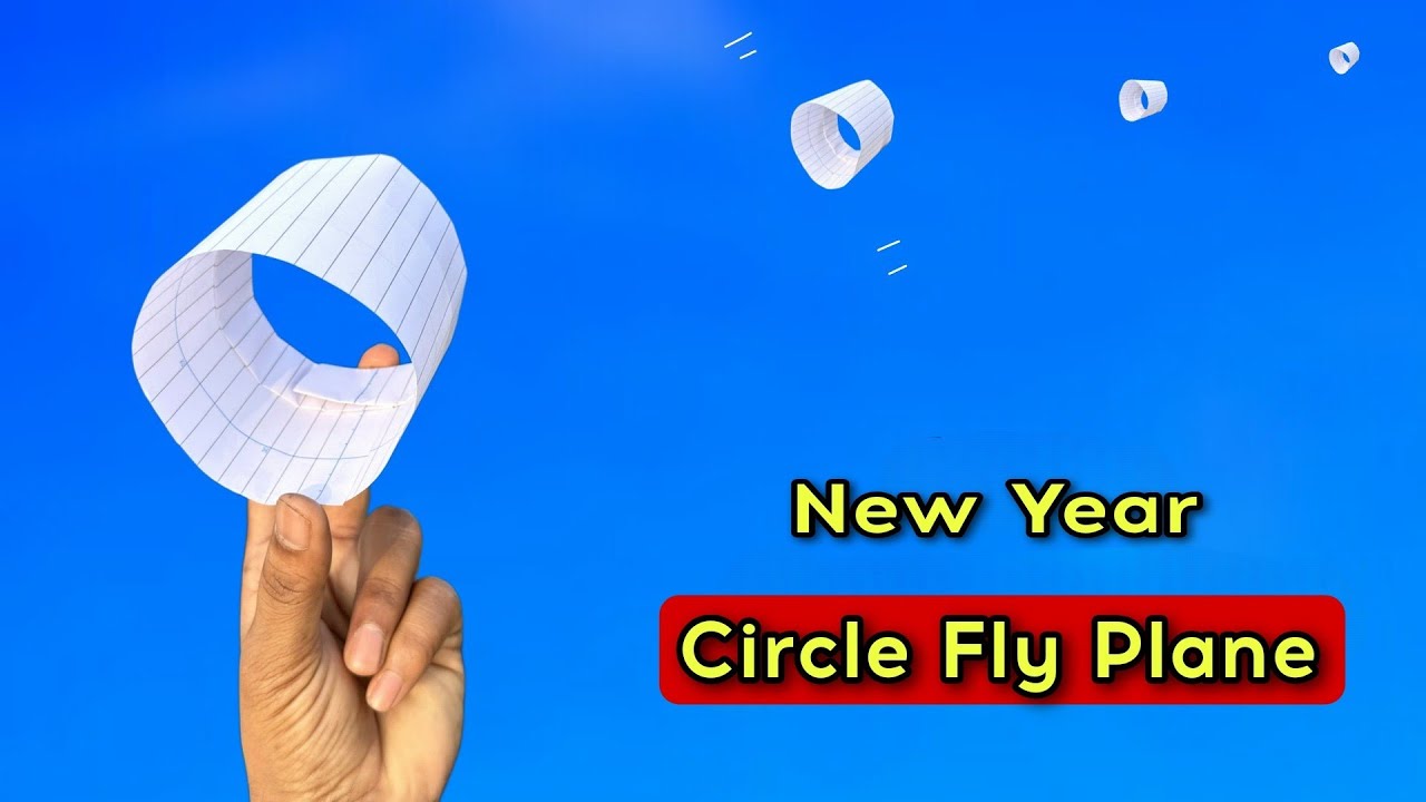 how to make circle fly plane (new year), flying circle helicopter toy