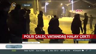 Şırnakta Polisler Kürtçe Şarkı Ile Vatandaşların Halaylarına Eşlik Etti