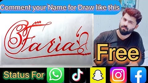 Faria Name Signature Calligraphy Status | How to Cursive write with cut Marker #faria @Faria