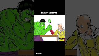 Hulk vs saitama Arm wrestling #intensebattle