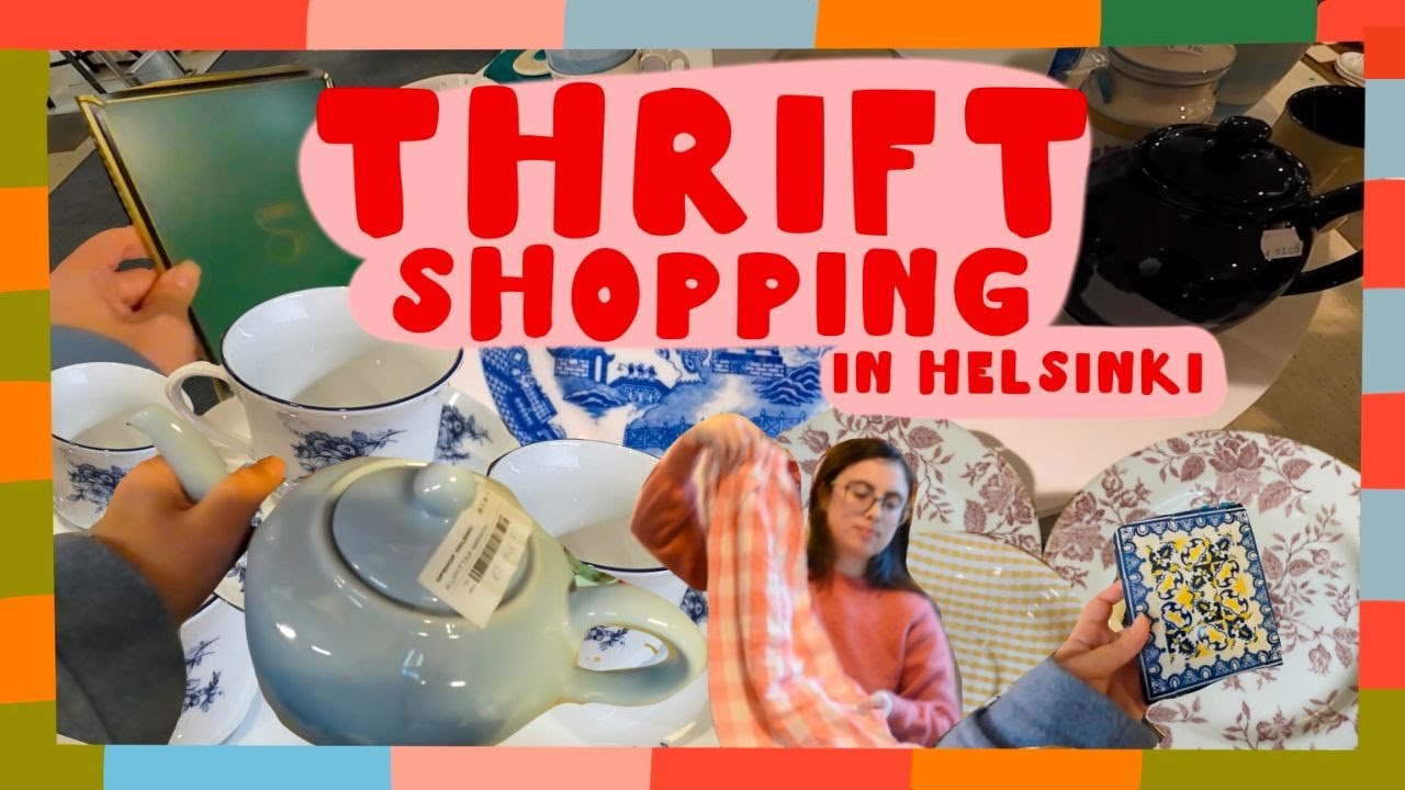 ★ I visited 5 thrift shops in Helsinki ★ Cups, Plates, Fabrics & Home Decor