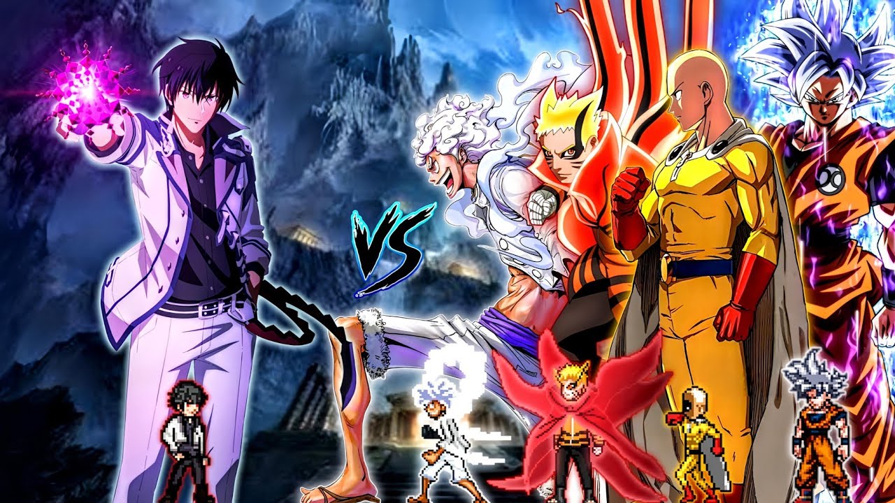 Anos Voldigoad VS Goku DBS V3.5 (AF), TC Luffy, Baryon Naruto V2 & Manga Saitama V2 in Mugen