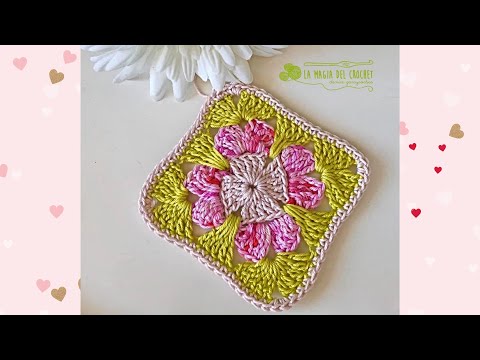 Video: Cómo Crochet El Cuadrado De La Abuela En Español