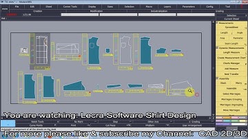 CAD Pattern Design Shirt by Lectra