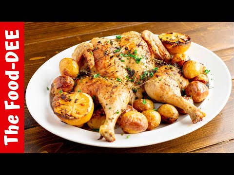 One Pan Roasted Chicken And Potatoes (The Best Roast Greek Chicken and Potatoes)