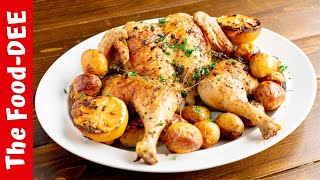 One Pan Roasted Chicken And Potatoes (The Best Roast Greek Chicken and Potatoes)