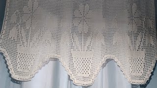 : bando em croch^e fil'e vaso de flores parte 2 FINAL