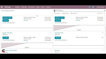 Hướng dẫn module kế toán - Báo cáo kế toán - Phần mềm ERP odoo