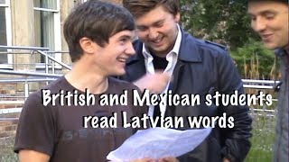 British and Mexican students read Latvian words. screenshot 3