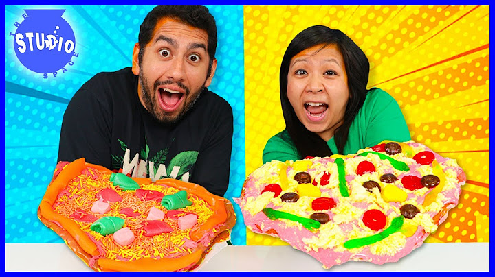 DIY CANDY PIZZA CHALLENGE! Ryan’s Mommy Vs Daniel