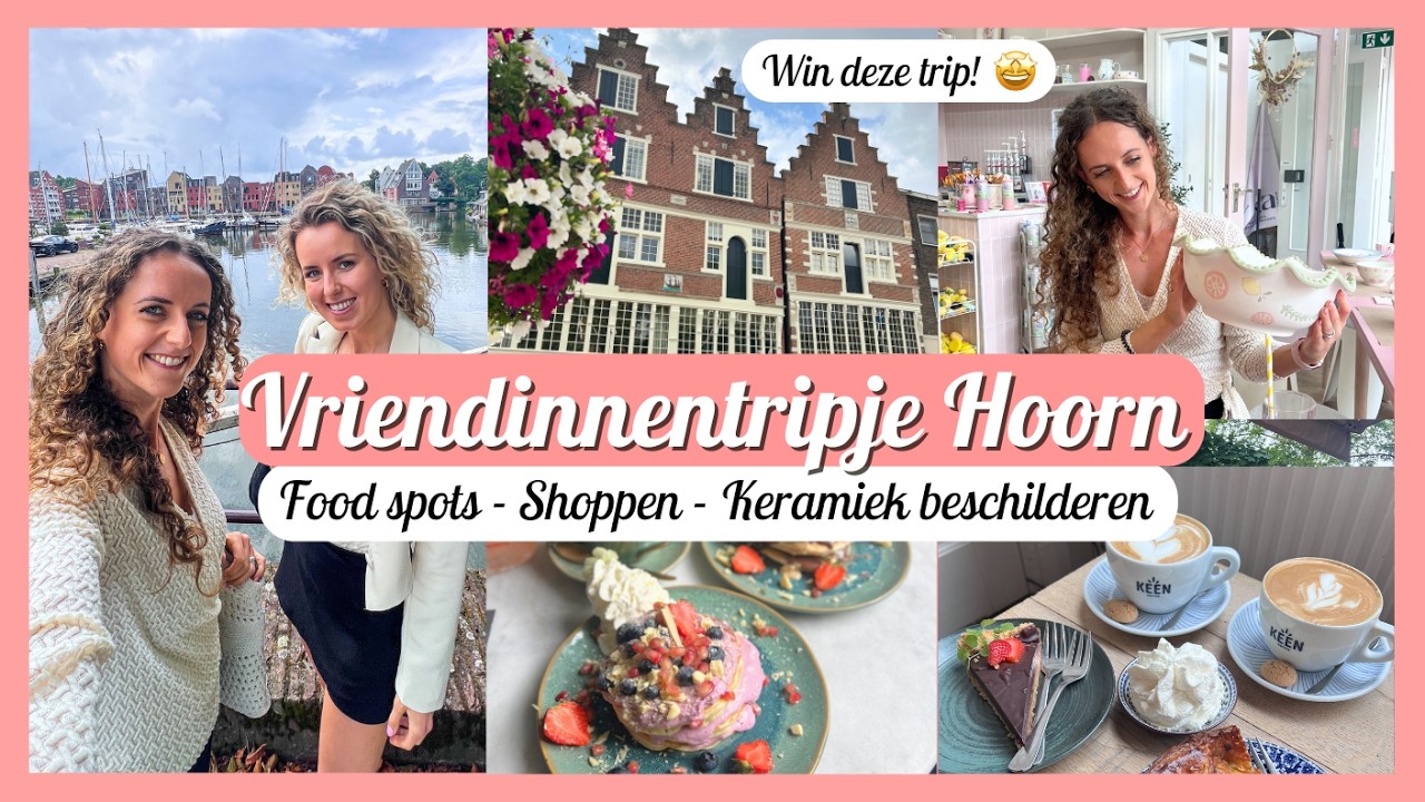 Shop & FOOD vlog in HOORN! 🛍️🍴 – Pancakes, keramiek beschilderen 🎨 & cocktails! 🍹🥞
