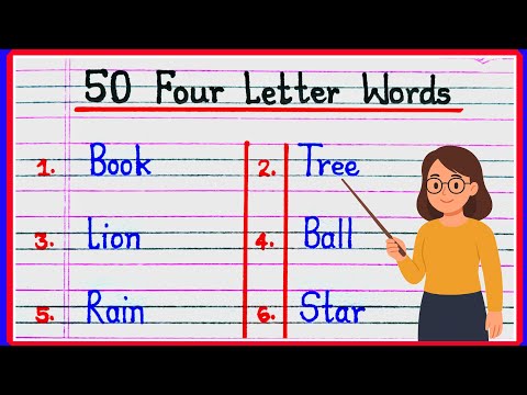 50 Four Letter Words in English || Four Letter Words List || 50 Four Letter Words