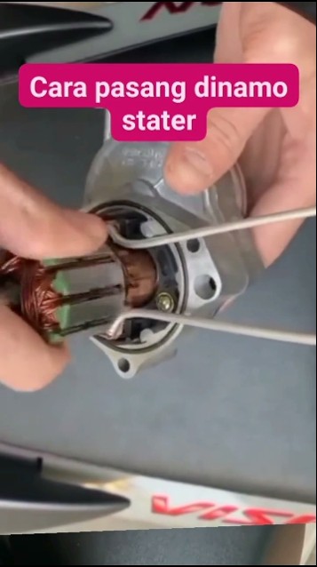 cara pasang arang dinamo stater @apm motor chanel