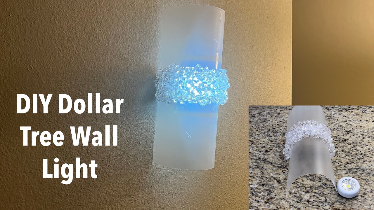 DIY Dollar Tree Wall Light Affordable and Stylish Home Decor YouTube