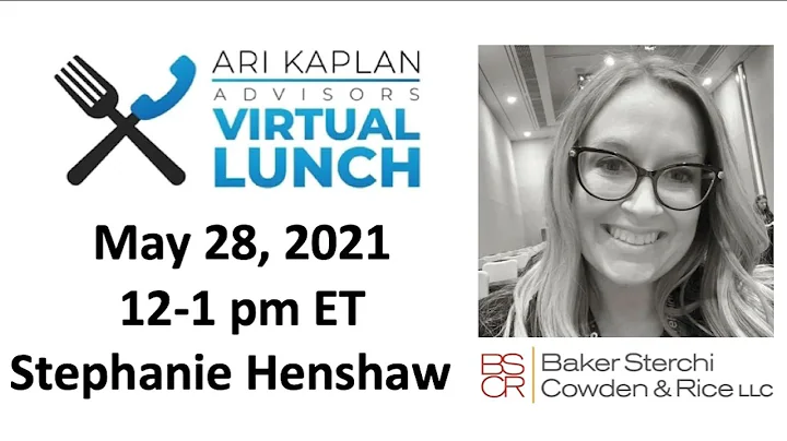 #VirtualLunch-Ar...  Kaplan interviews Stephanie H...