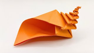 Origami SHELL tutorial  🐚 How to make a paper shell