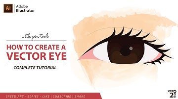 How to draw vector Eye in Illustrator complete tutorial ( vector eye tutorial illustrator)