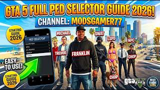 🎮 How To Install &amp; Use Ped Selector in GTA 5 (Complete Guide 2026) | Fix Addon Peds Not Working mg77